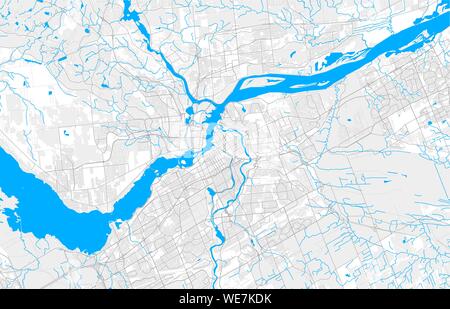Détaillée riche région carte des vecteurs Ottawa, Ontario, Canada. Modèle de carte pour la décoration. Illustration de Vecteur