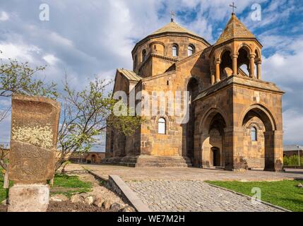 L'Arménie, région d'Armavir, Etchmiadzine, complexe religieux d'Etchmiadzine inscrite au Patrimoine Mondial de l'UNESCO, 7e siècle Saint Hripsime church Banque D'Images