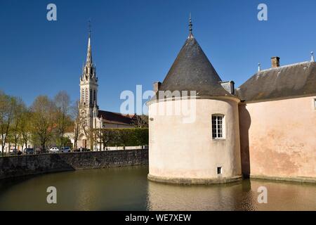 France, Meurthe et Moselle, Haroue, douves du château de Haroue Banque D'Images