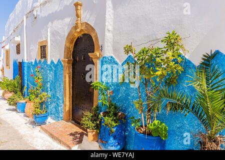 Maroc, Rabat, inscrite au Patrimoine Mondial de l'UNESCO, Udayas (kasbah kasbah des Oudaïas) Banque D'Images