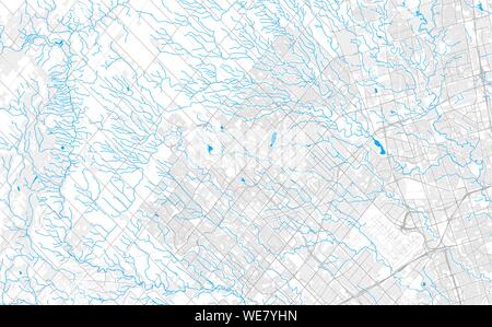 Détaillée riche région carte des vecteurs Brampton, Ontario, Canada. Modèle de carte pour la décoration. Illustration de Vecteur