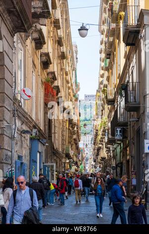 L'Italie, Campanie, Naples, centre historique classé au Patrimoine Mondial de l'UNESCO, Banque D'Images