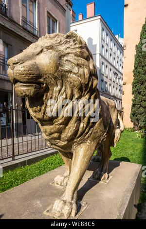 France, Rhône, Lyon, quartier historique classé au Patrimoine Mondial de l'UNESCO, le Vieux Lyon, quartier Saint-Jean, le style Renaissance Maison des Avocats convertis en miniature et le Musée du Cinéma (MIM) Banque D'Images