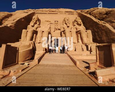 L'Égypte, de la Haute Égypte, Nubie, Abu Simbel, Site du patrimoine mondial Banque D'Images