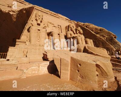 L'Égypte, de la Haute Égypte, Nubie, Abu Simbel, Site du patrimoine mondial Banque D'Images