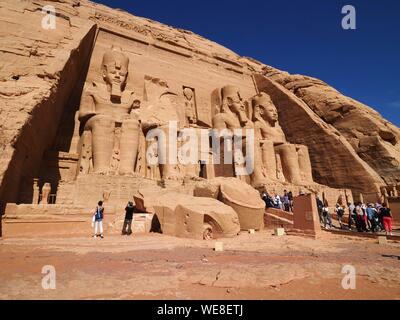 L'Égypte, de la Haute Égypte, Nubie, Abu Simbel, Site du patrimoine mondial Banque D'Images