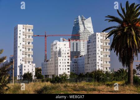 Maroc, Casablanca, nouveau quartier Casablanca Finance City Banque D'Images