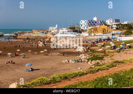 Maroc, Casablanca, Aïn Diab plage Banque D'Images