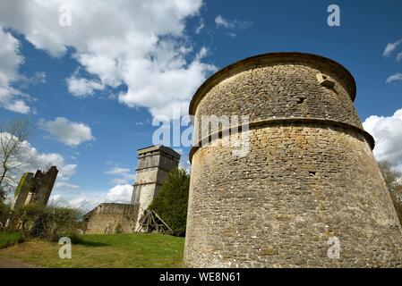 En France, la Haute Saône, 0ricourt, château du 12ème, il centuryt loft, le donjon, Banque D'Images