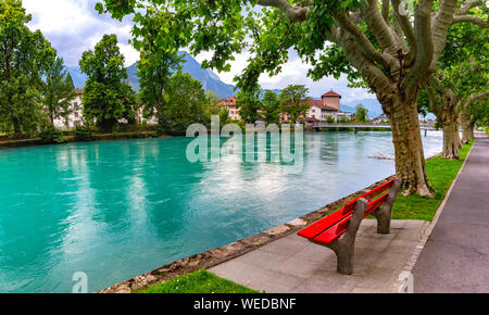 Vieille ville de Interlaken, Suisse Banque D'Images