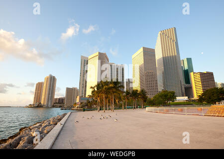 Bayfront Park et le centre-ville, Miami, Floride, USA Banque D'Images
