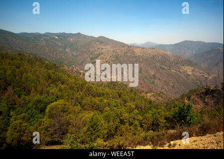 Vallée où le coup de Jim Corbett Tallas Des maneater, décrite par Jim Corbett dans son livre Le Temple des Tigres, Uttarakhand, Inde Banque D'Images