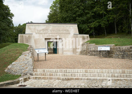 Tranchee des Baionnettes. Tranchée des Baïonnettes. Verdun. France Banque D'Images