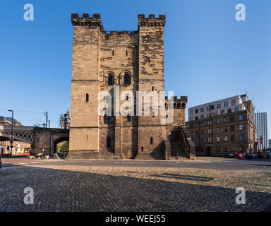 Château garder dans la ville de Newcastle Upon Tyne Banque D'Images