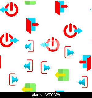 Bouton de déconnexion Vector Pattern transparente Illustration de Vecteur