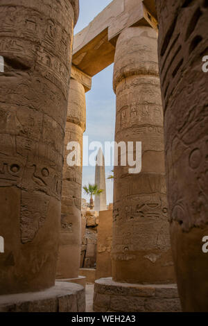 Temple de Karnak à Louxor Egypte Banque D'Images