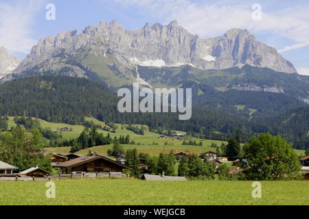 Blick von Wilder Kaiser Ellmau auf Banque D'Images