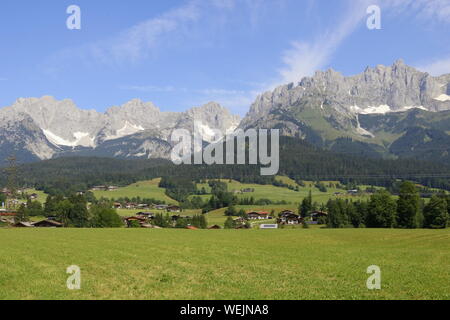 Blick von Wilder Kaiser Ellmau auf Banque D'Images