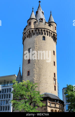 Eschenheimer Turm, Eschenheim Tower City Gate, monument et une partie de la cité médiévale les fortifications de Frankfurt am Main, Allemagne Banque D'Images