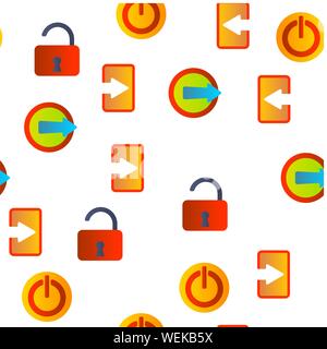 Bouton de déconnexion Vector Pattern transparente Illustration de Vecteur