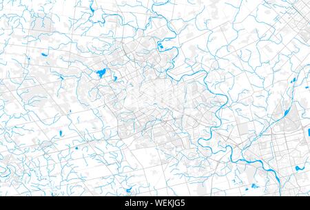 Détaillée riche région carte des vecteurs Kitchener, Ontario, Canada. Modèle de carte pour la décoration. Illustration de Vecteur