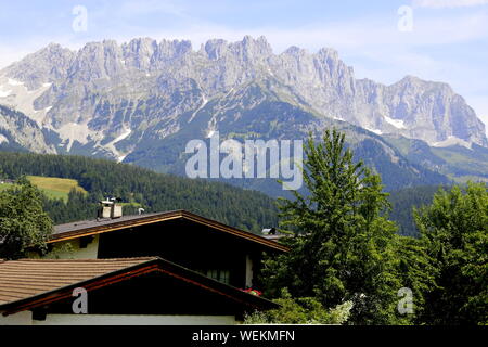 Blick von Wilder Kaiser Ellmau auf Banque D'Images