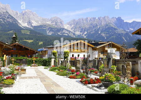 Blick von Wilder Kaiser Ellmau auf Banque D'Images