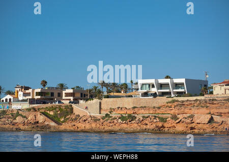 Orihuela Costa, Alicante, Espagne - Juillet 2019 - Vue de la mer de la région de Cabo Roig Banque D'Images