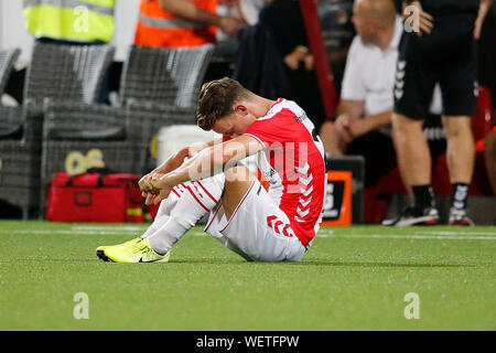 Emmen, Pays-Bas. Août 30, 2019. EMMEN, 30-08-2019, le stade Oude Meerdijk, saison 2019/2020, l'Eredivisie néerlandaise, FC Emmen player Glenn Bijl lors du match FC Emmen - PEC Zwolle : Crédit Photos Pro/Alamy Live News Banque D'Images