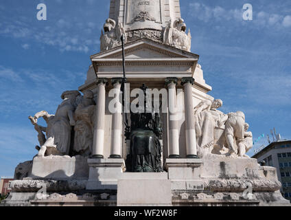 Statue de Marques de Pombal à Lisbonne Banque D'Images