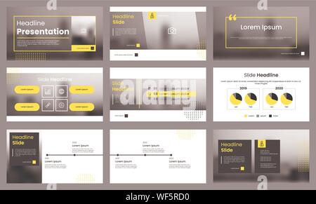 Modèle de présentation de jaune et blanc. Infographic template vecteur. Peut utiliser pour la présentation mise en page, brochure, dépliant, brochure, rapport, etc. Illustration de Vecteur