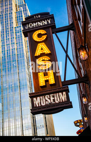 Le témoin lumineux de la Musée de Johnny Cash, Nashville, Tennessee, United States Banque D'Images