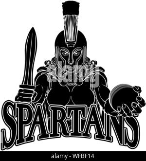 Trojan Spartan Gladiator Femme guerrière de Cricket Illustration de Vecteur