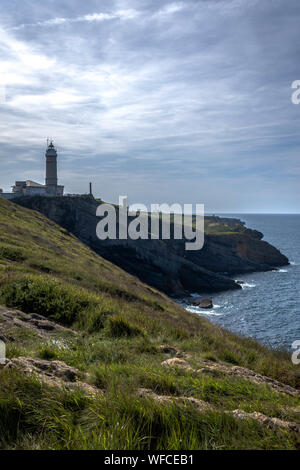 Le phare de Cabo Mayor à Santander, Espagne Banque D'Images