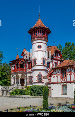Villa Scheuermann, Kurparkschloessl au château à Herrsching am Ammersee, lac Ammer, Upper Bavaria, Bavaria, Germany, Europe Banque D'Images