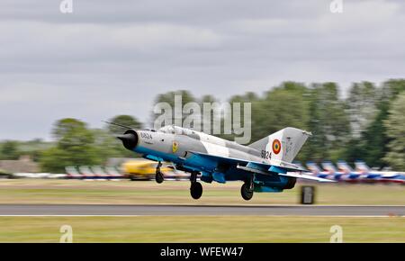 Force aérienne roumaine Mikoyan-Gourevitch MiG-21 LanceR C Banque D'Images