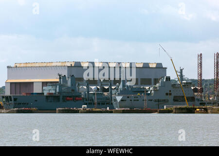 Chantier naval cammell lairds Liverpool Birkenhead. Merseyside England UK Banque D'Images