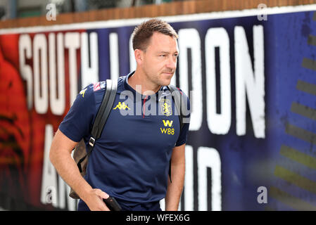 Aston Villa, directeur adjoint John Terry lors de la Premier League match à Selhurst Park, Londres. Banque D'Images