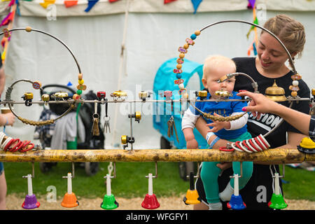 Dorset, UK. Samedi, 31 août, 2019. 2019 Vues de la fin de la route du Festival. Photo : Roger Garfield/Alamy Live News Banque D'Images