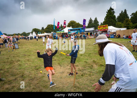 Dorset, UK. Samedi, 31 août, 2019. 2019 Vues de la fin de la route du Festival. Photo : Roger Garfield/Alamy Live News Banque D'Images