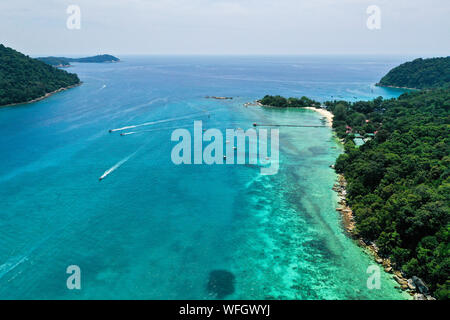 Turtle Point, Pulau Perhentian Besar island, Malaisie, Tenrengganu Banque D'Images
