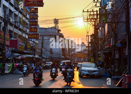 Conduite de motos, Chiang Mai Banque D'Images