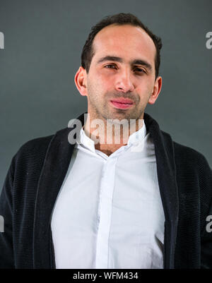 Giuseppe Caputo, écrivain colombien et directeur de la foire du livre de Bogota à Edinburgh International Book Festival 2019, Écosse, Royaume-Uni Banque D'Images