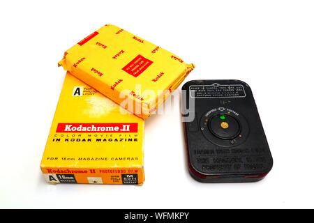 Vintage 1960 couleur KODAK Kodachrome II Movie Film 16mm pour appareils photo Magazine Banque D'Images