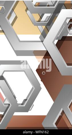 Résumé Contexte géométrique avec hexagones couleur de peau composition. Vector illustration Illustration de Vecteur