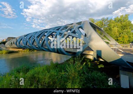 La Suisse, Genève, the Hans Wilsdorf Pont sur l'Arve Banque D'Images