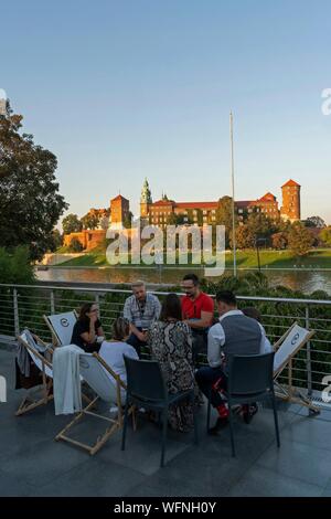 La Pologne, Voïvodie Malopolskie, Cracovie, Podgorze aera, cafe Manggha Banque D'Images