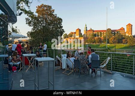 La Pologne, Voïvodie Malopolskie, Cracovie, Podgorze aera, cafe Manggha Banque D'Images