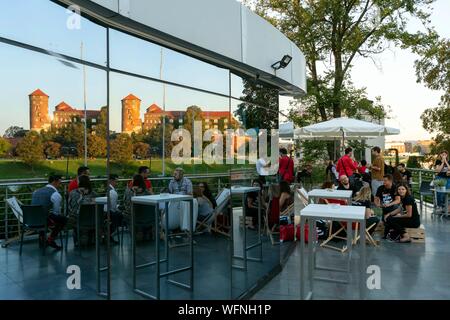 La Pologne, Voïvodie Malopolskie, Cracovie, Podgorze aera, cafe Manggha Banque D'Images