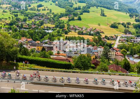 France, Savoie, Tarentaise, Grand-Aigueblanche, passage du Tour de France Banque D'Images